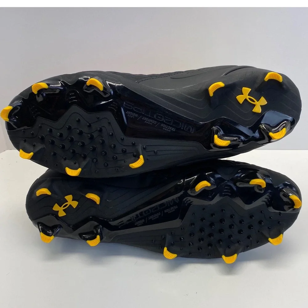 Under Armour Yard MT TPU 3.0 Baseball Cleats Yellow Black Mens 10.5 3027449-002